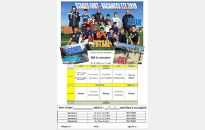 Stage foot en juillet